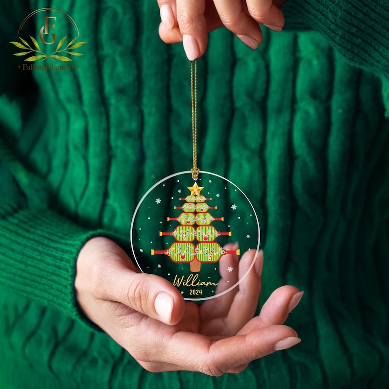 Pickleball Ornament Perfect Christmas Gift for Pickleball Lovers Pickleball Ornament Perfect Christmas Gift for Pickleball Lovers